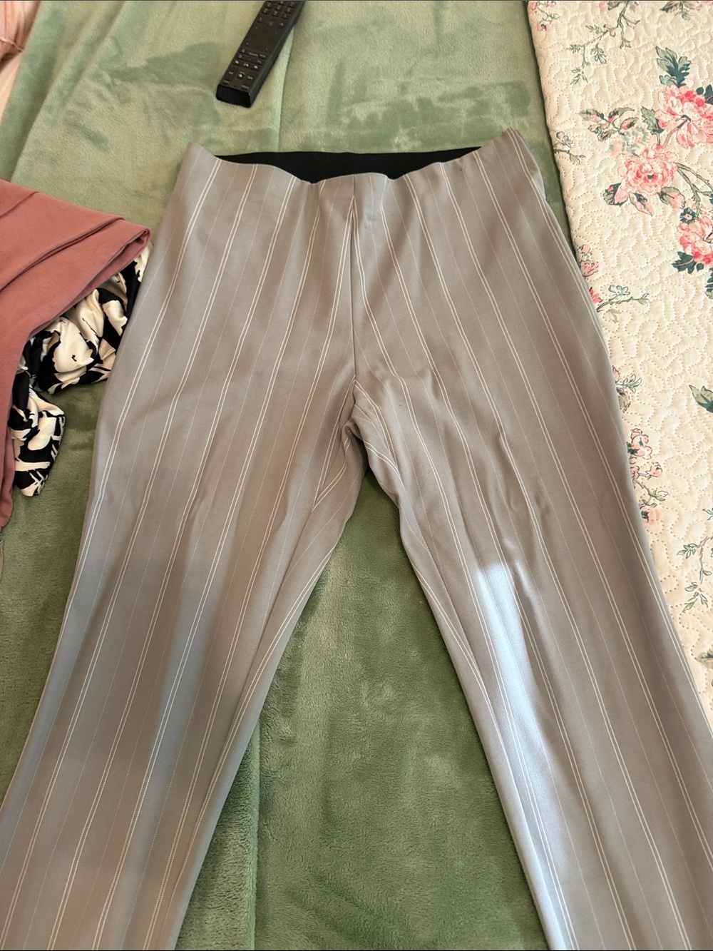 a new day Gray Pinstriped Ankle Pants